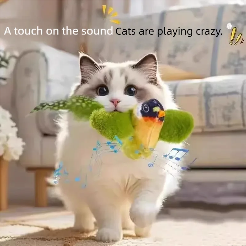 Oiseau interactif pour chat