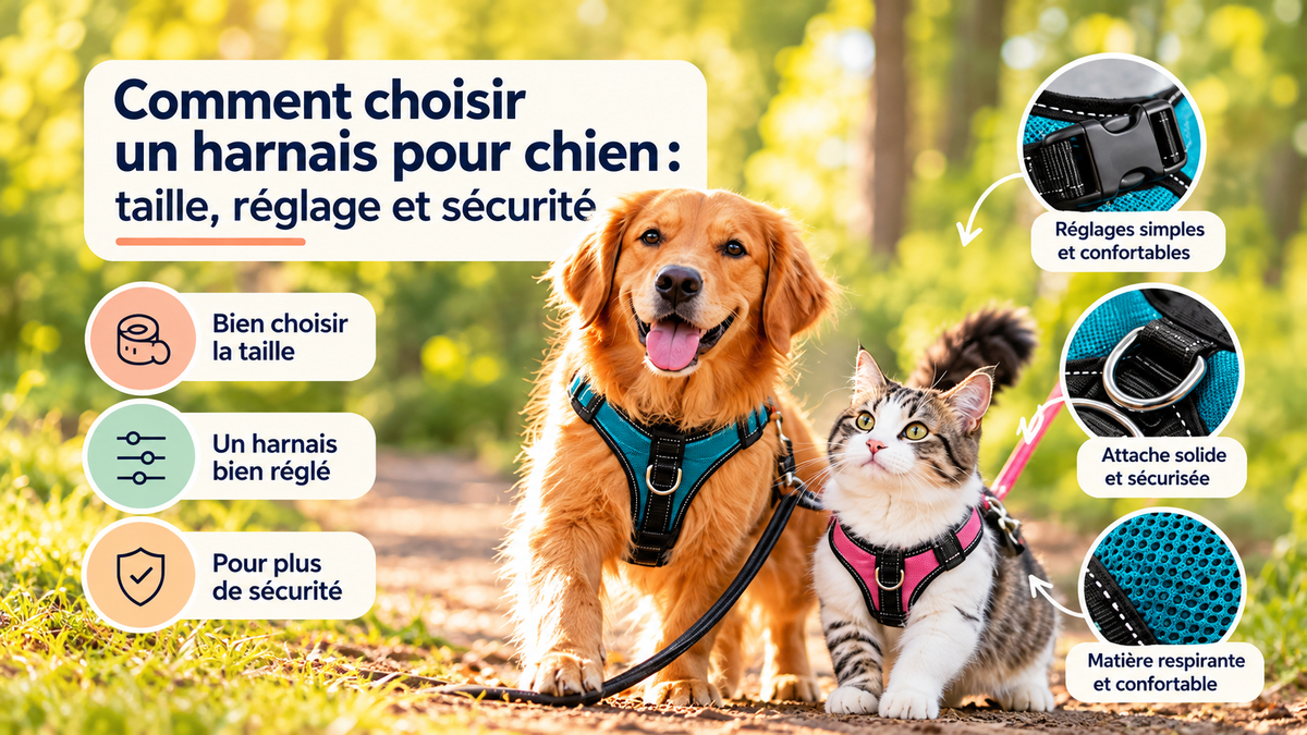 Guide pour choisir un harnais pour chien : taille, réglage et sécurité
